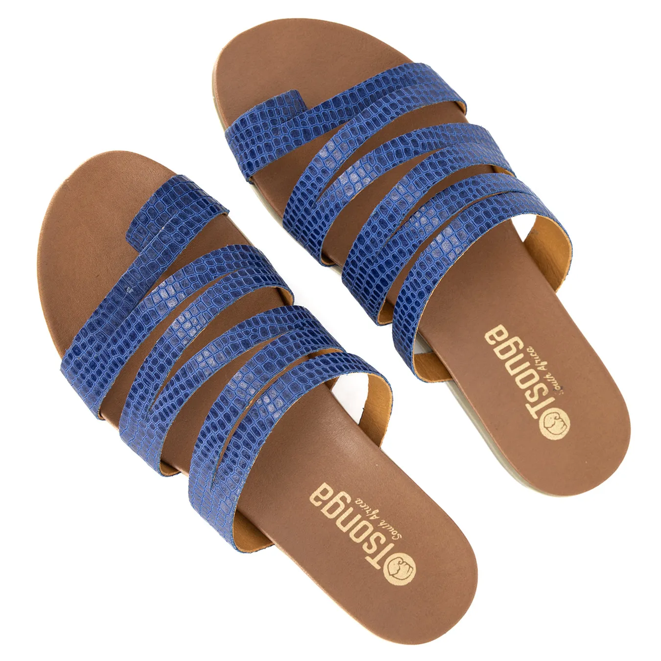 Abuye : Ladies Leather Sandal in Turbine Coco Lux