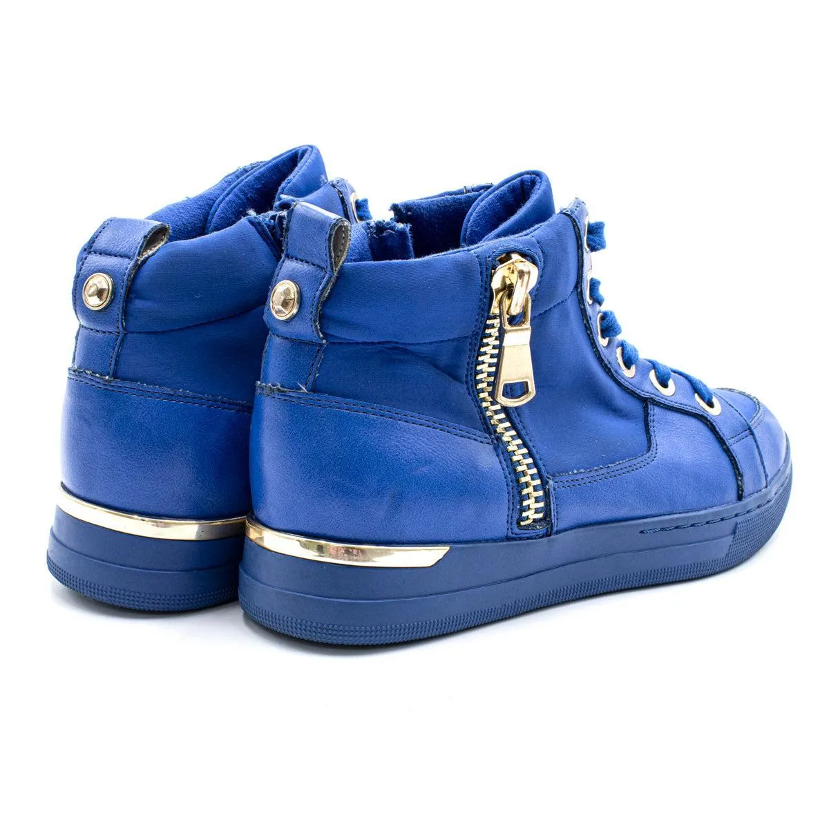 Aldo Boicia High-Top Sneakers Leather Blue Colour For Women