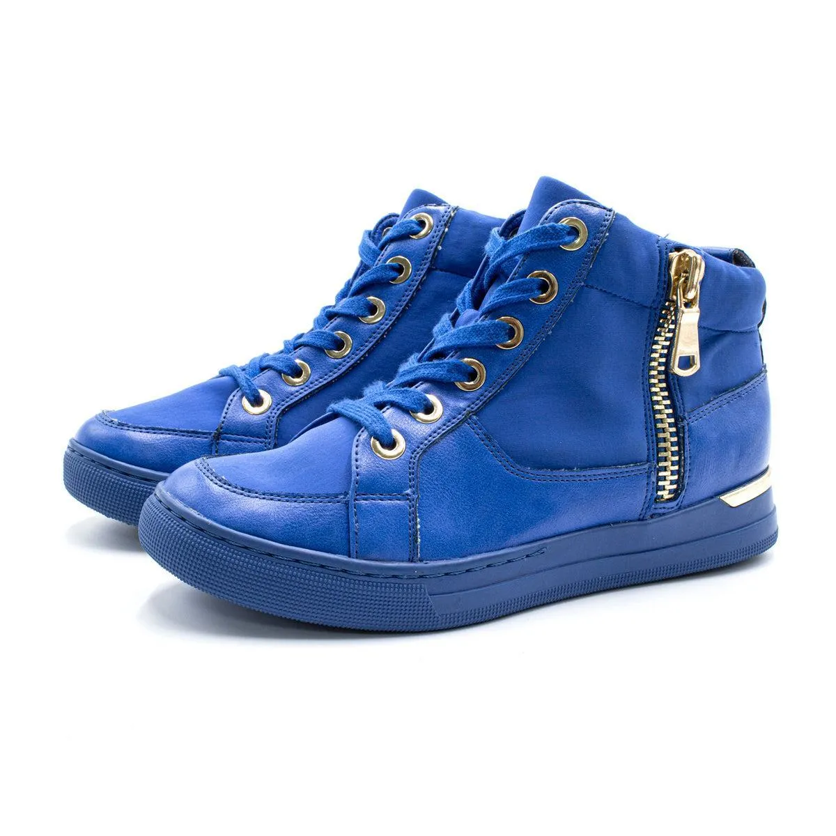 Aldo Boicia High-Top Sneakers Leather Blue Colour For Women