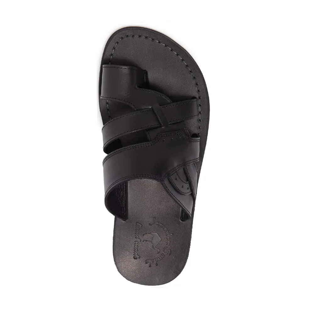 Aron - Leather Lightweight Sandal | Black