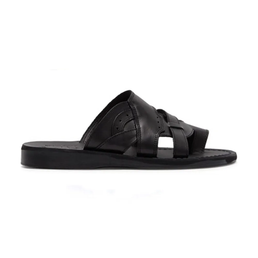 Aron - Leather Lightweight Sandal | Black