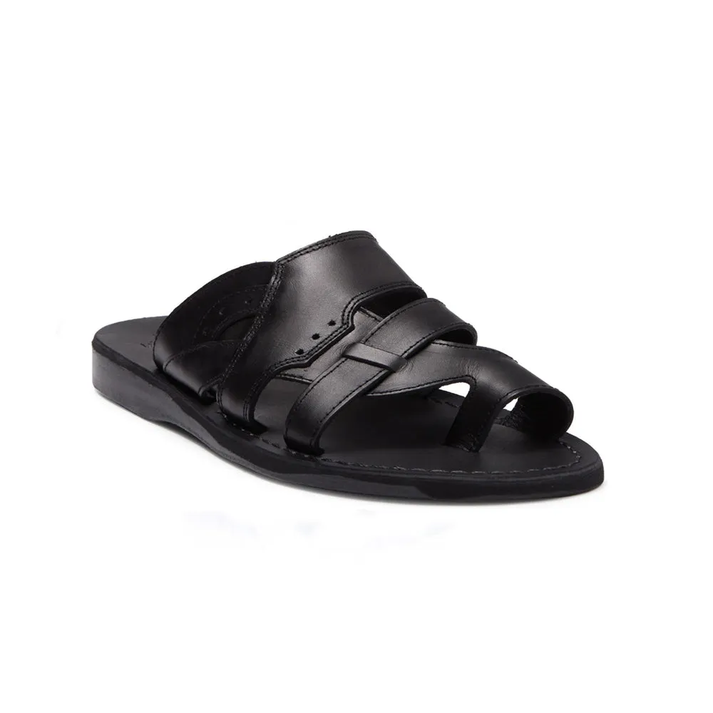 Aron - Leather Lightweight Sandal | Black