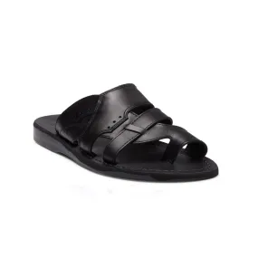 Aron - Leather Lightweight Sandal | Black