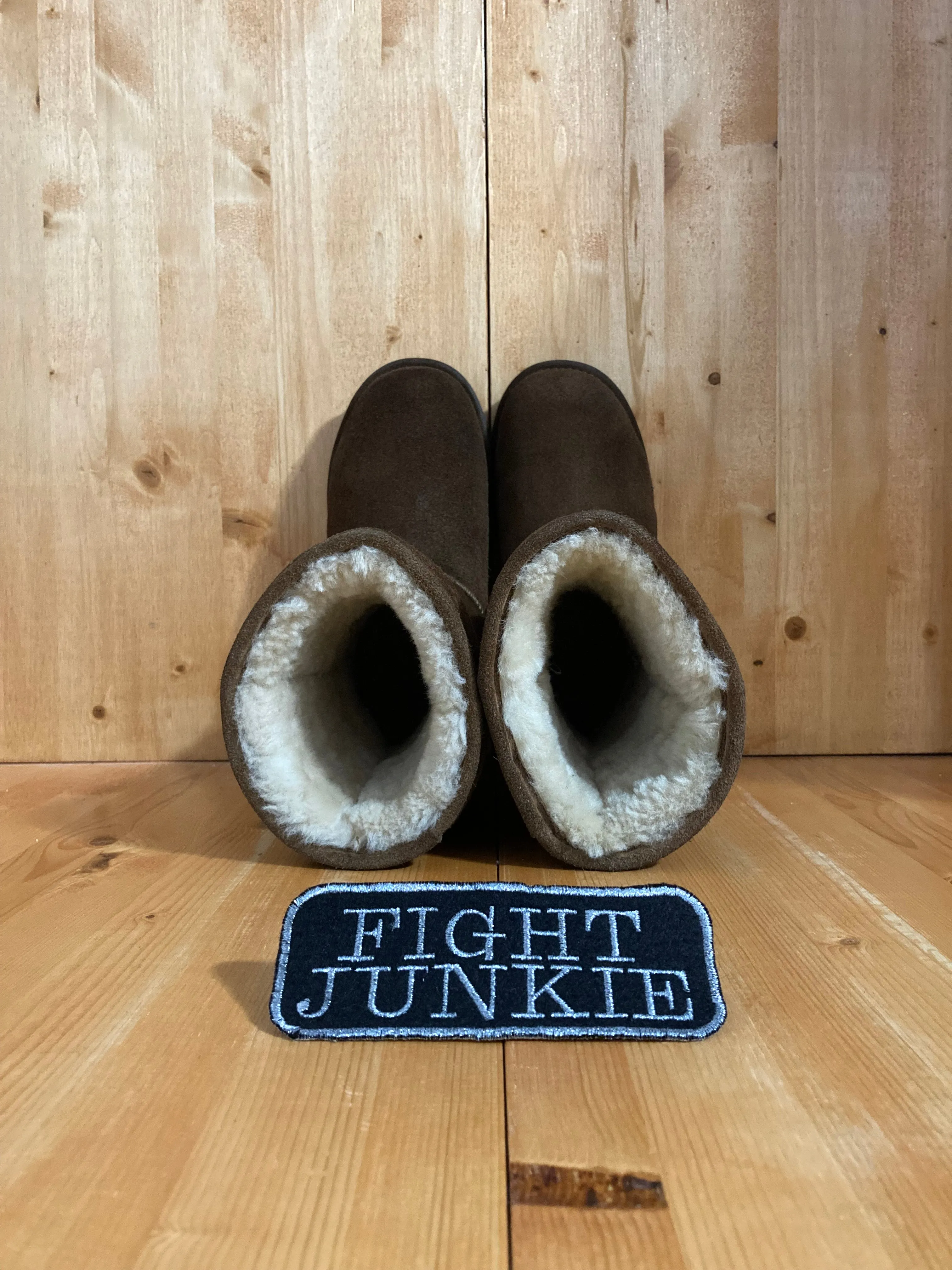 BEARPAW EMMA Womens Size 9 Suede Faux Fur Lined Tall Winter Boots Brown