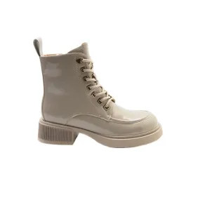 Bonavi Oksana 22w7-9 Combat Patton Leather Bootie