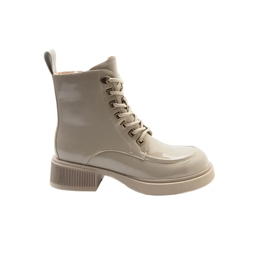 Bonavi Oksana 22w7-9 Combat Patton Leather Bootie