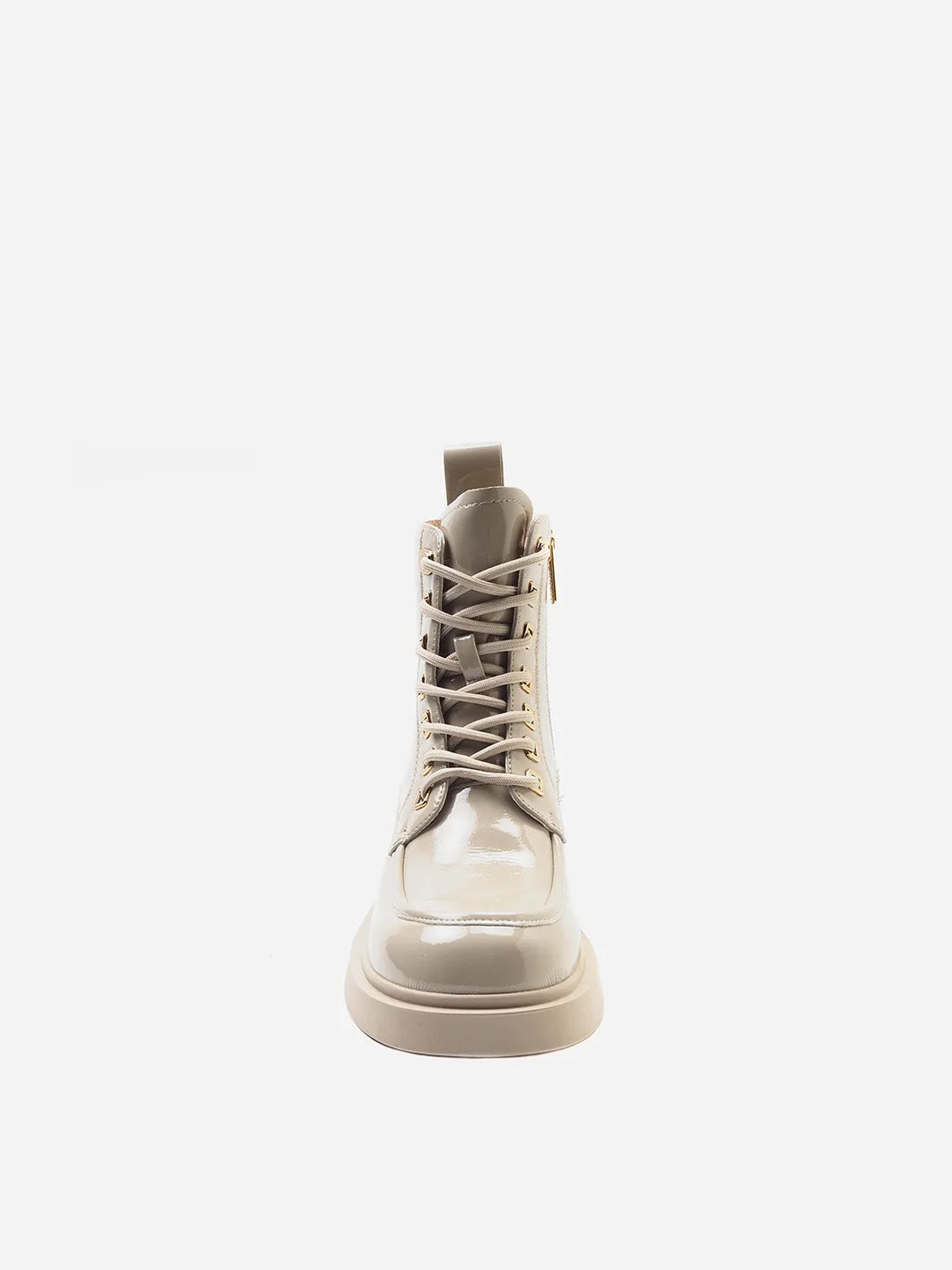 Bonavi Oksana 22w7-9 Combat Patton Leather Bootie