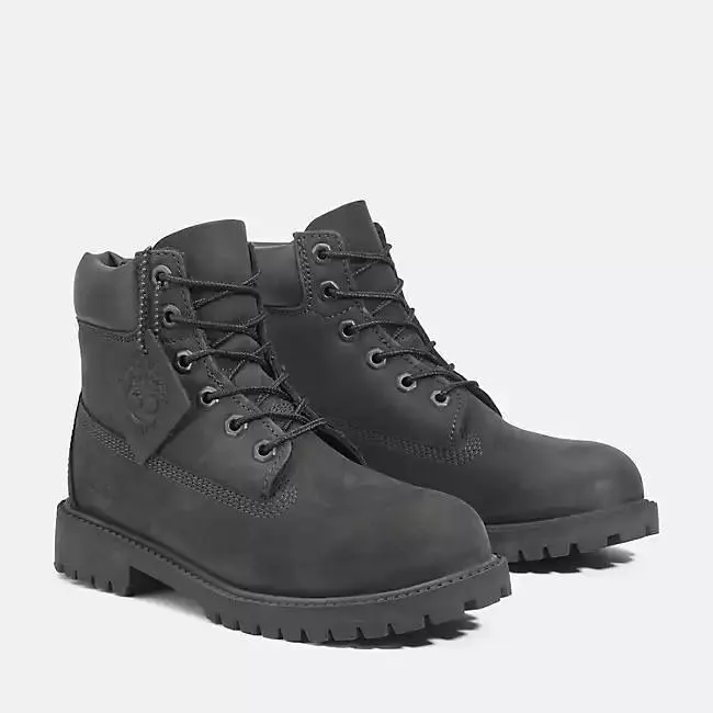 Boys' Timberland® 6-Inch Premium Waterproof Boot (12907) Black Suede