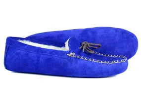 COCOPAH Ladies Royal Blue Suede Fur Lined Slipper by Orca Bay
