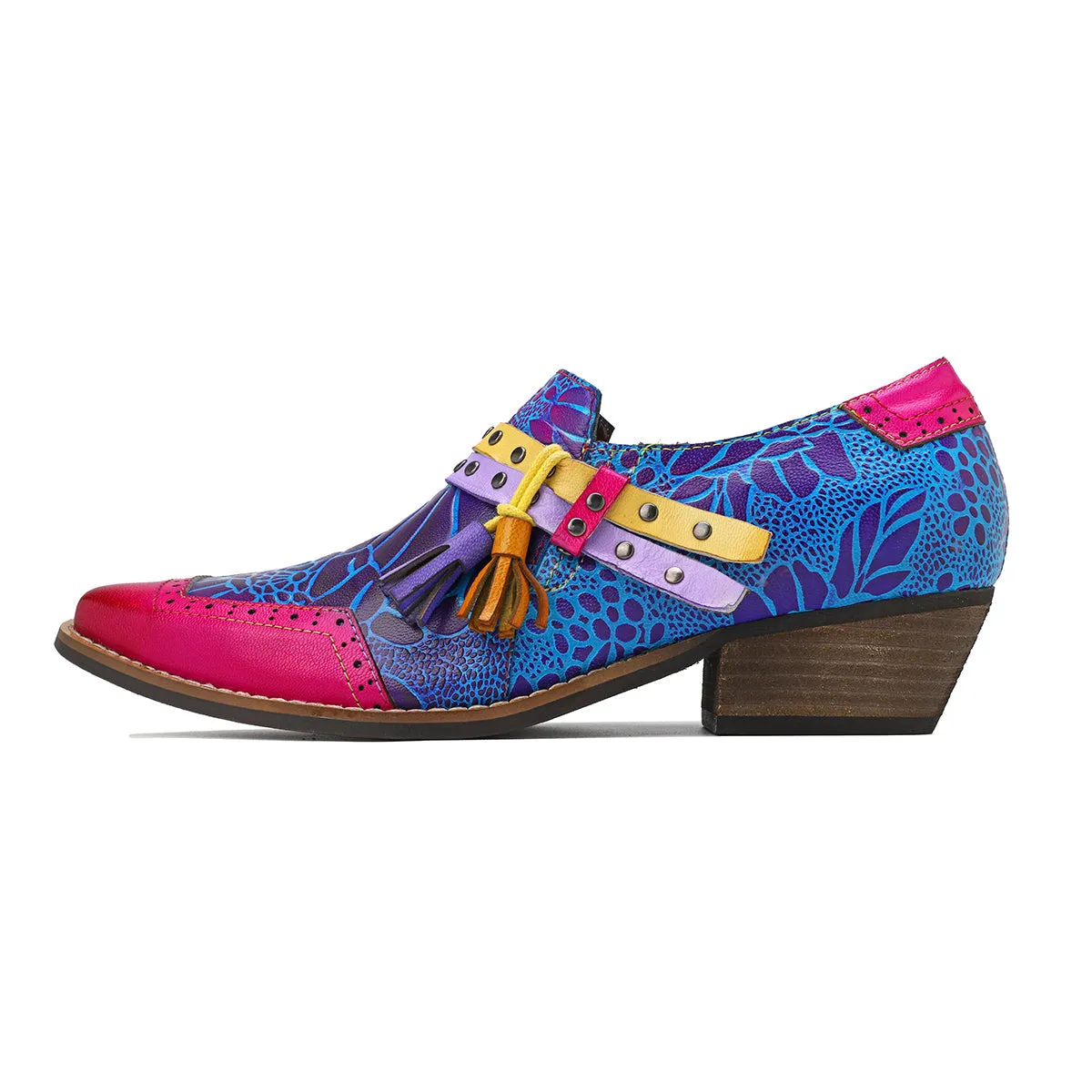 Colorful Women's Leather Shoes