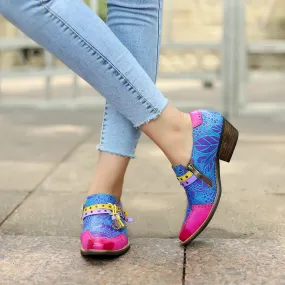 Colorful Women's Leather Shoes