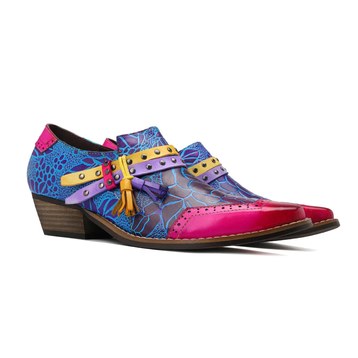 Colorful Women's Leather Shoes