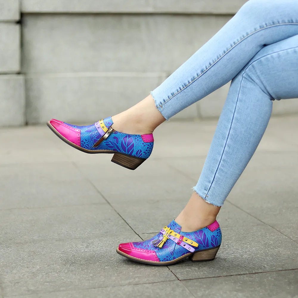 Colorful Women's Leather Shoes