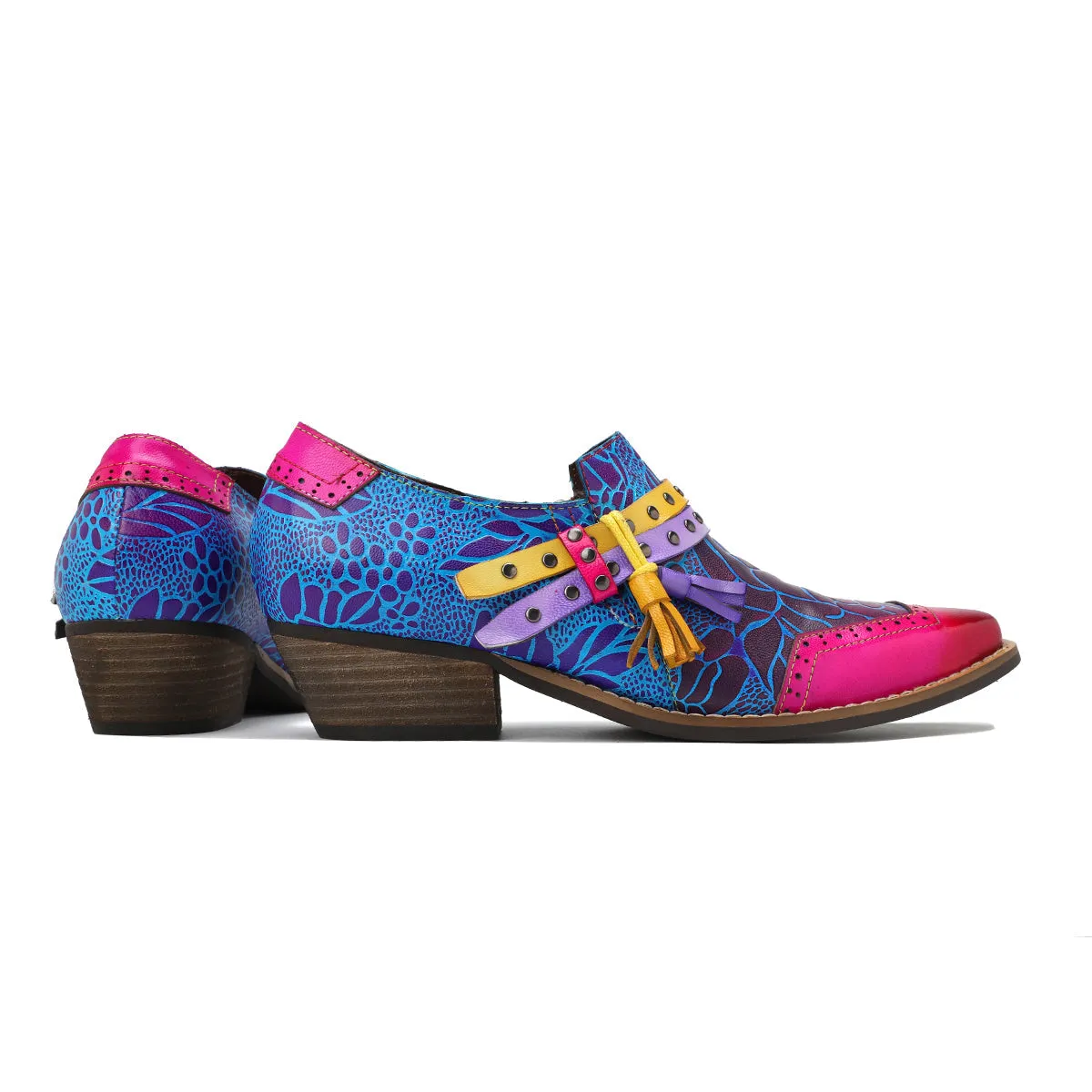Colorful Women's Leather Shoes