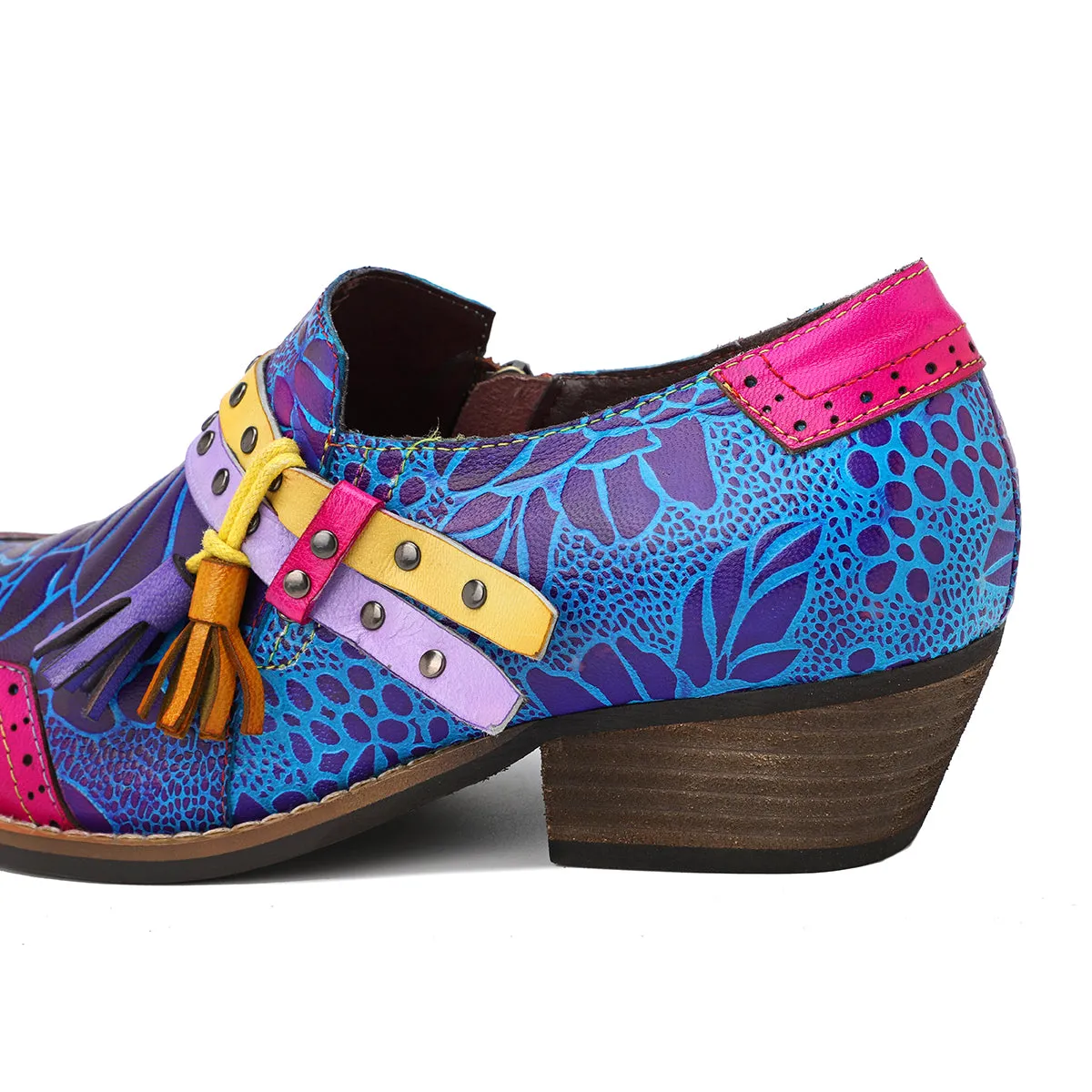 Colorful Women's Leather Shoes