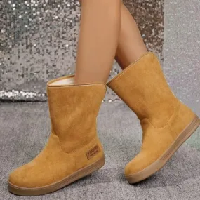 Cozy Comfortable Warm Casual Simple Versatile Mid-Calf Snow Boot