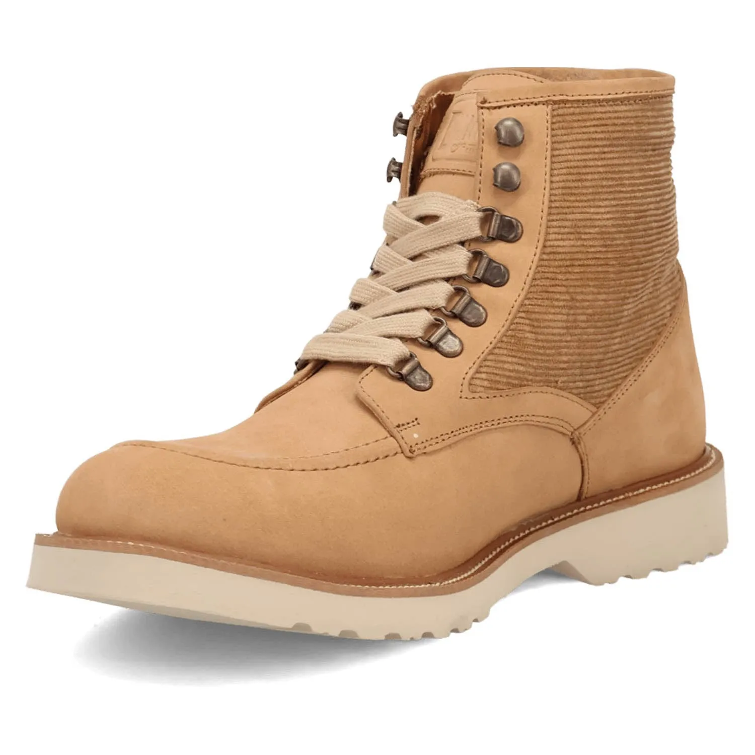 Dingo Mens Carlsbad Natural Leather Ankle Boots