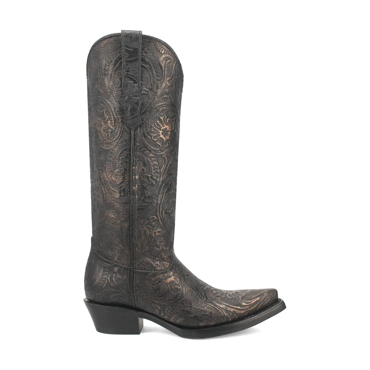 Dingo Womens Bellona Black Leather Cowboy Boots 8 M
