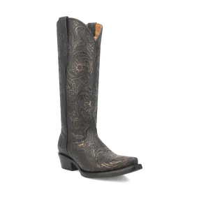 Dingo Womens Bellona Black Leather Cowboy Boots 8 M