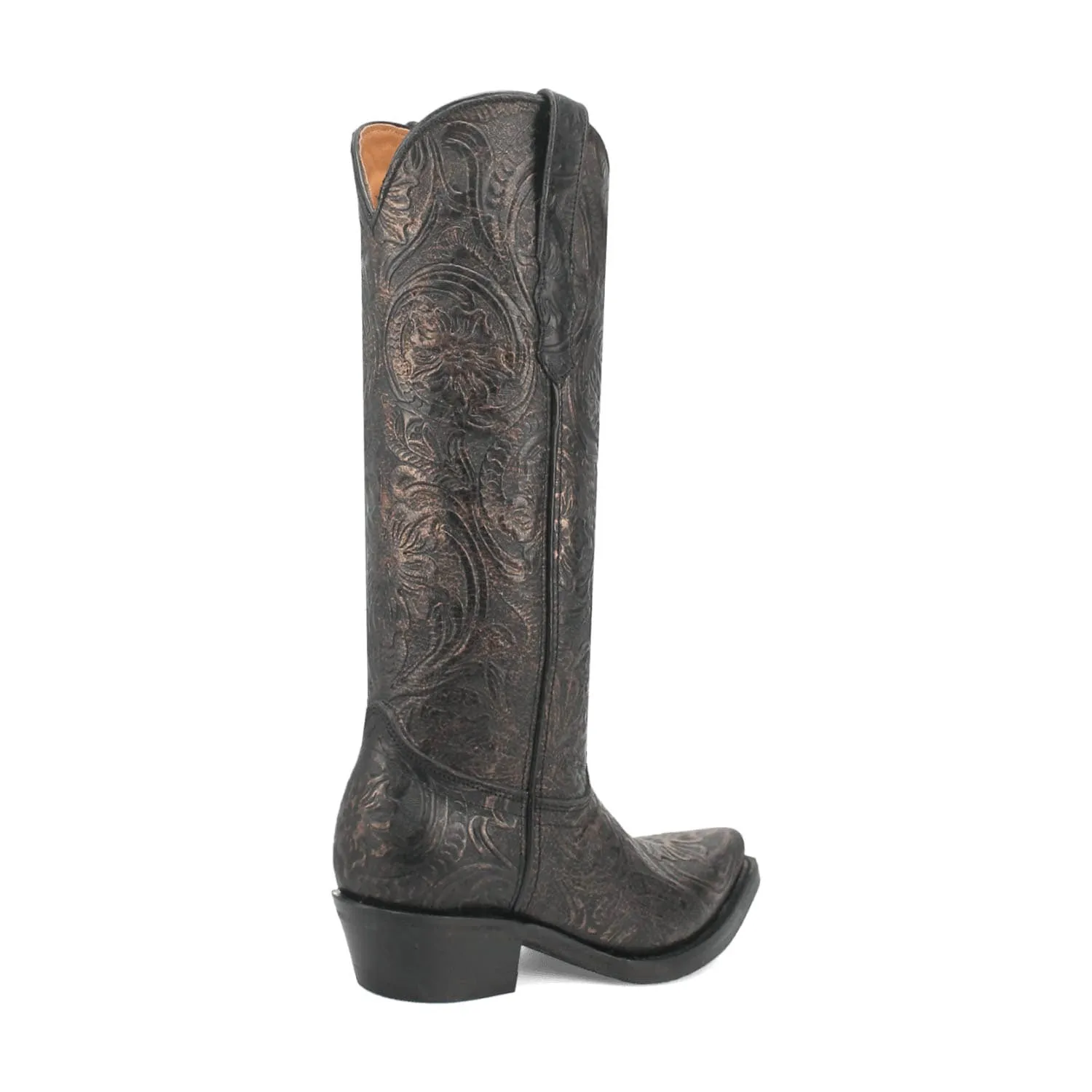 Dingo Womens Bellona Black Leather Cowboy Boots 8 M