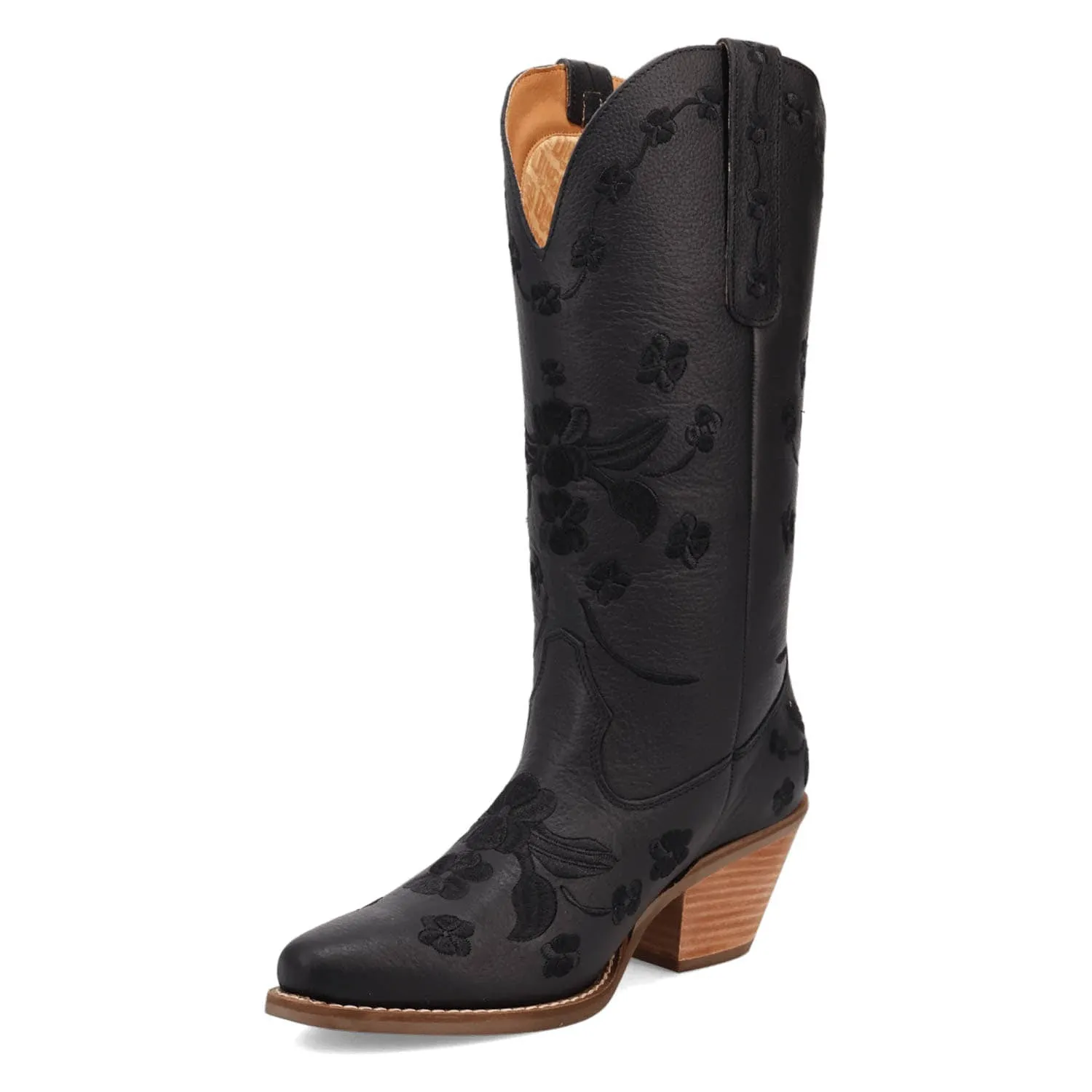 Dingo Womens Love Bug Black Leather Cowboy Boots