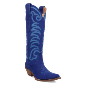 Dingo Womens Movin On Blue Suede Cowboy Boots