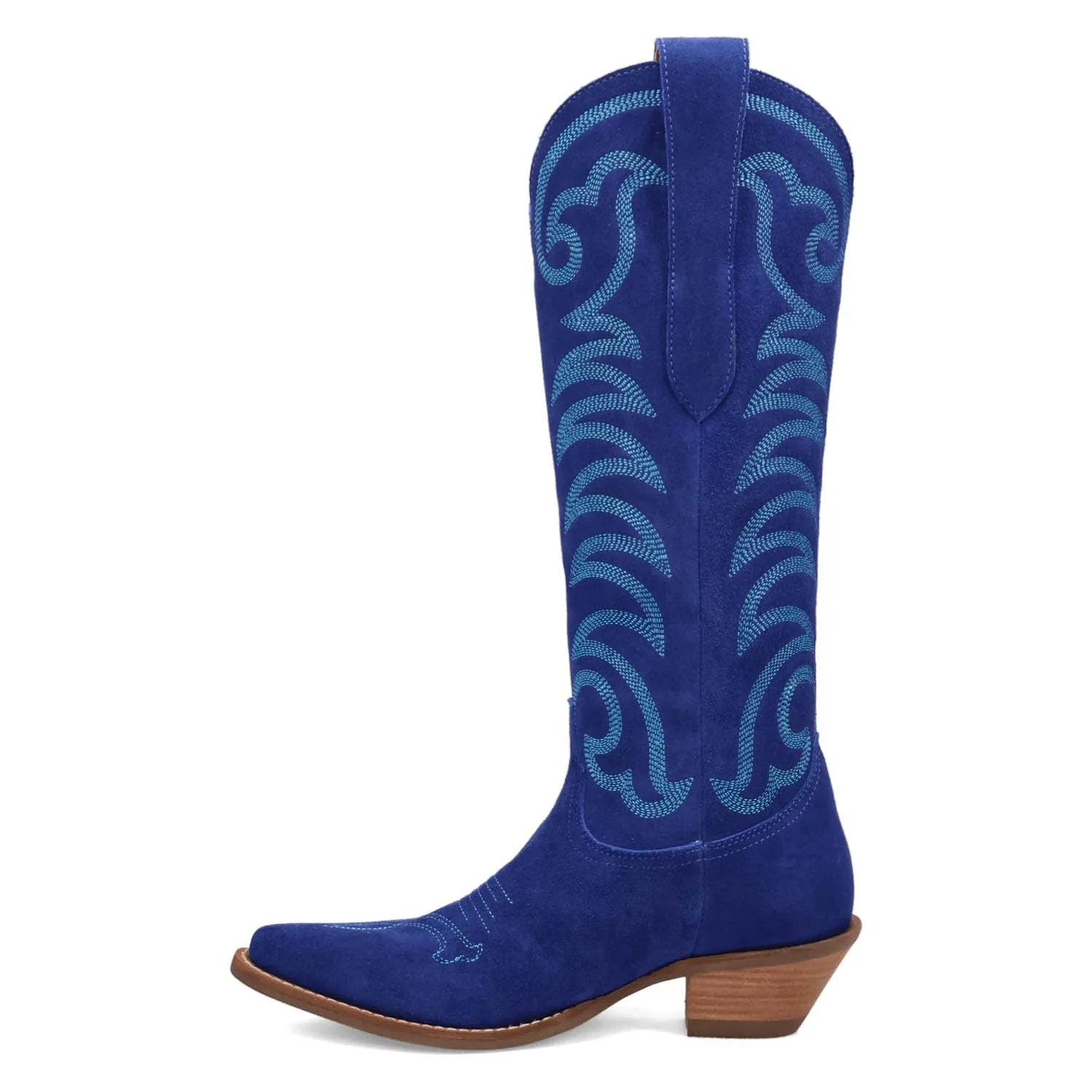 Dingo Womens Movin On Blue Suede Cowboy Boots