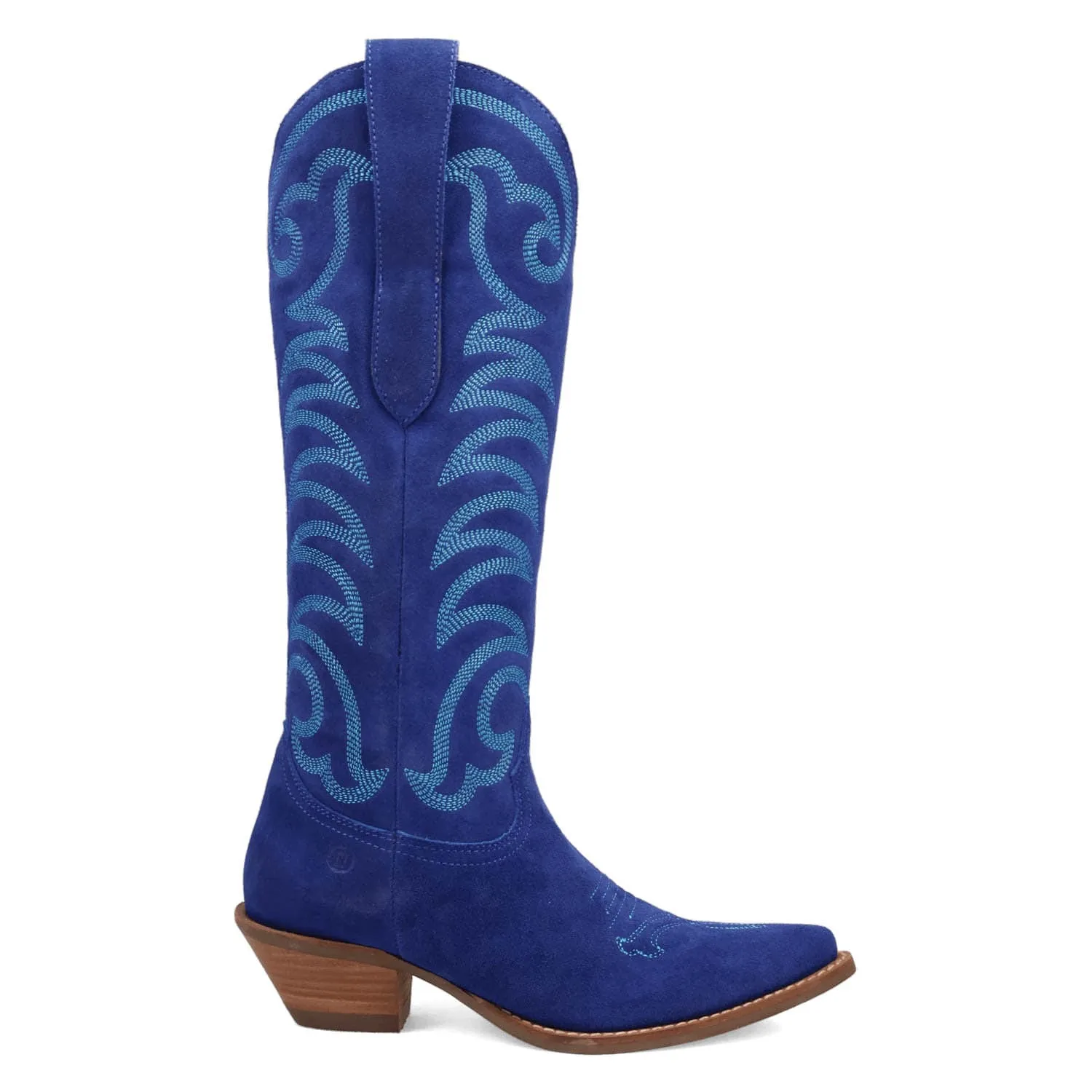 Dingo Womens Movin On Blue Suede Cowboy Boots