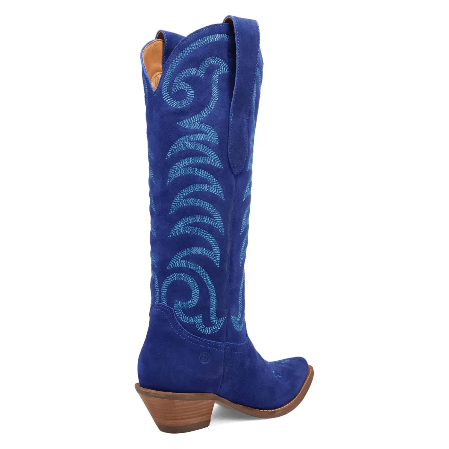 Dingo Womens Movin On Blue Suede Cowboy Boots