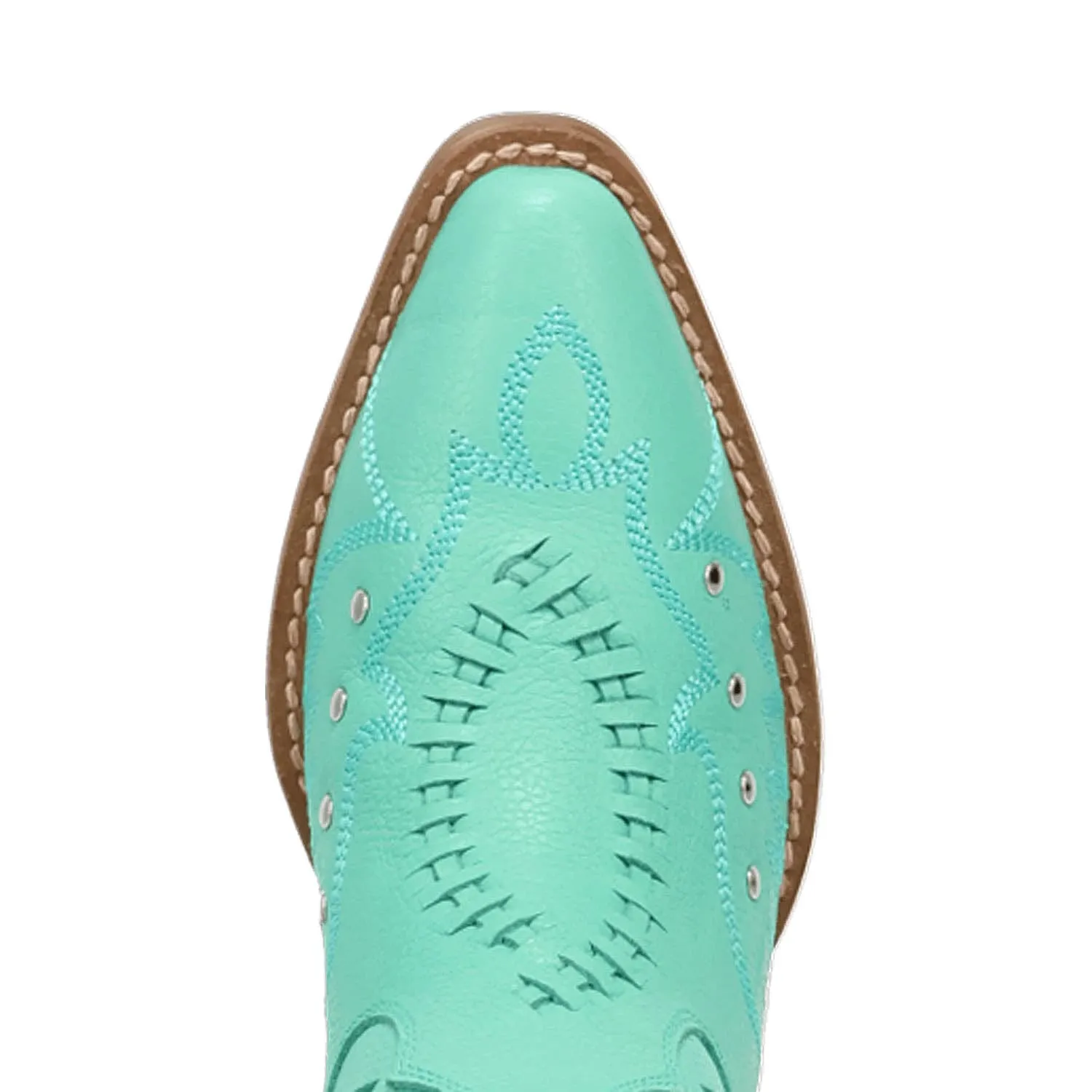 Dingo Womens Pretty N Pink Green Leather Cowboy Boots