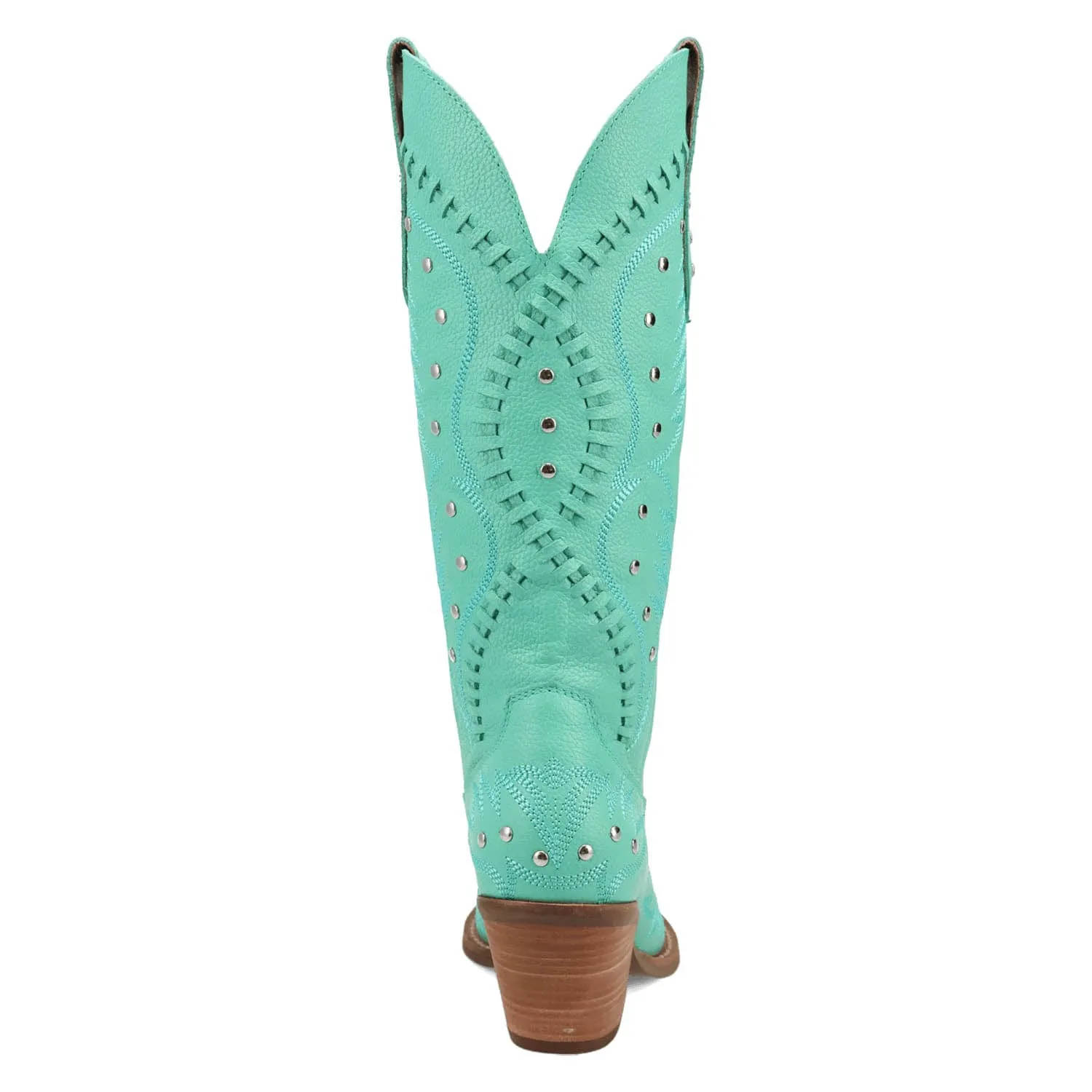 Dingo Womens Pretty N Pink Green Leather Cowboy Boots