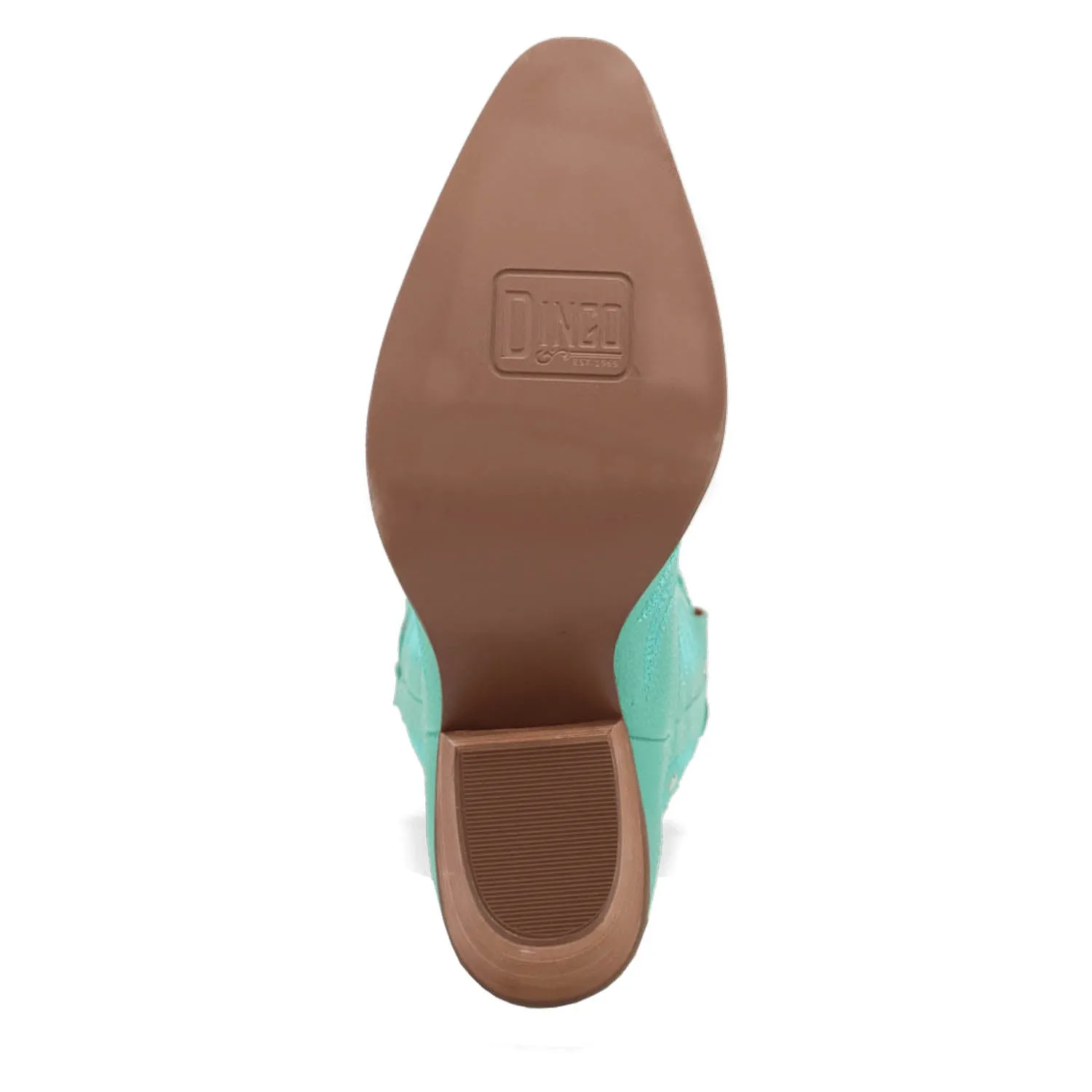 Dingo Womens Pretty N Pink Green Leather Cowboy Boots