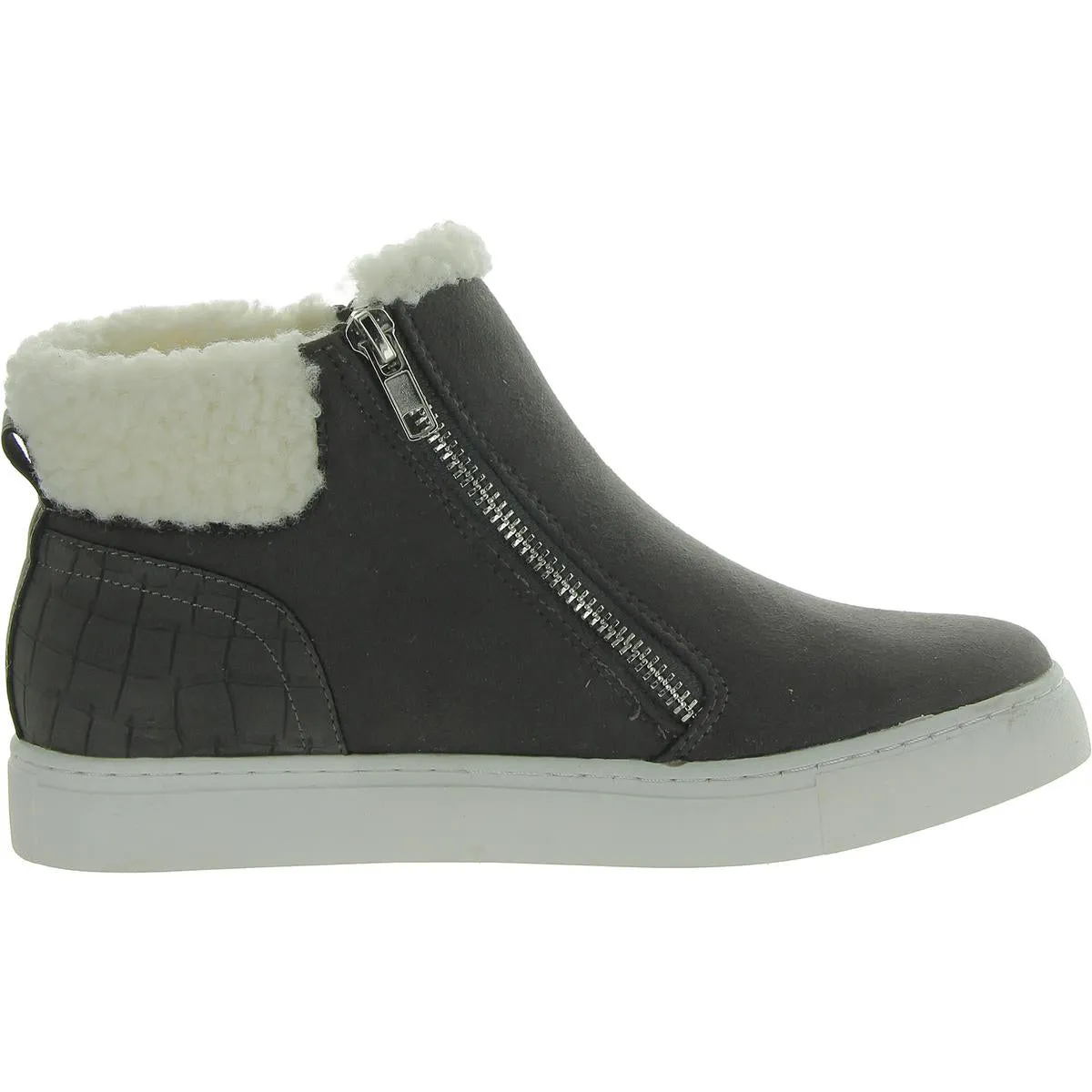 DV By Dolce Vita Womens Adelyne Faux Leather Flat Ankle Boots