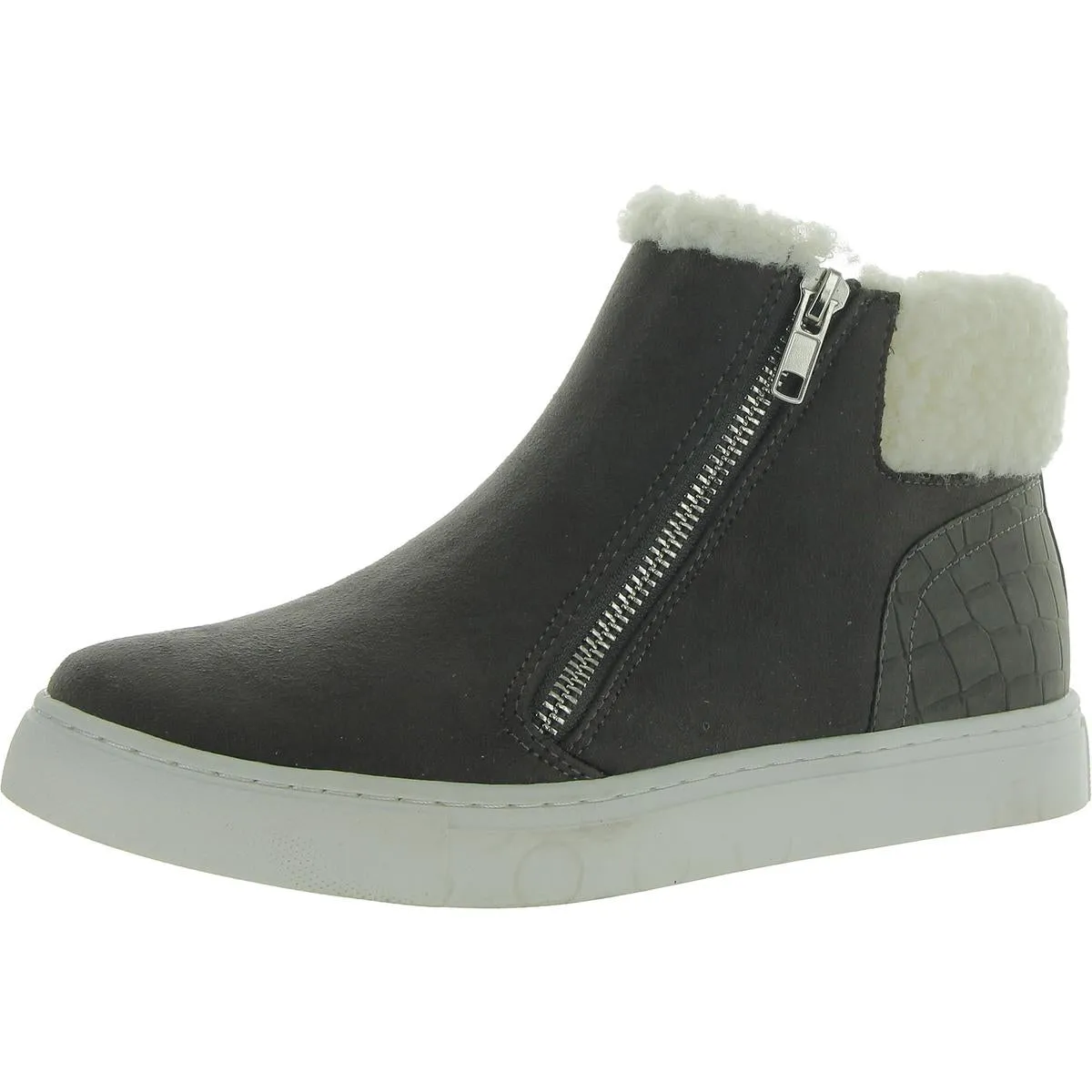 DV By Dolce Vita Womens Adelyne Faux Leather Flat Ankle Boots