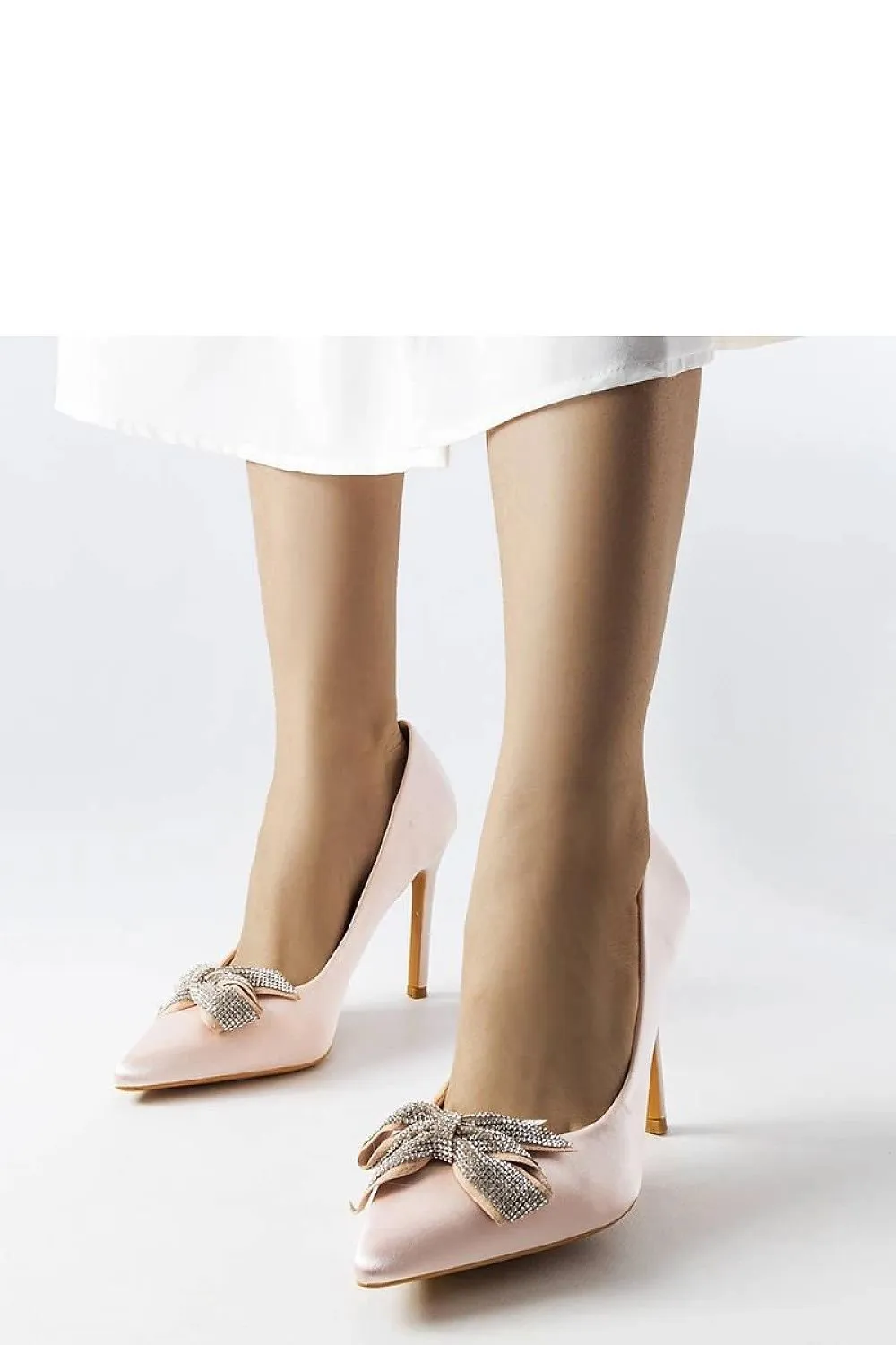 Elegant pink stilettos with a satin finish