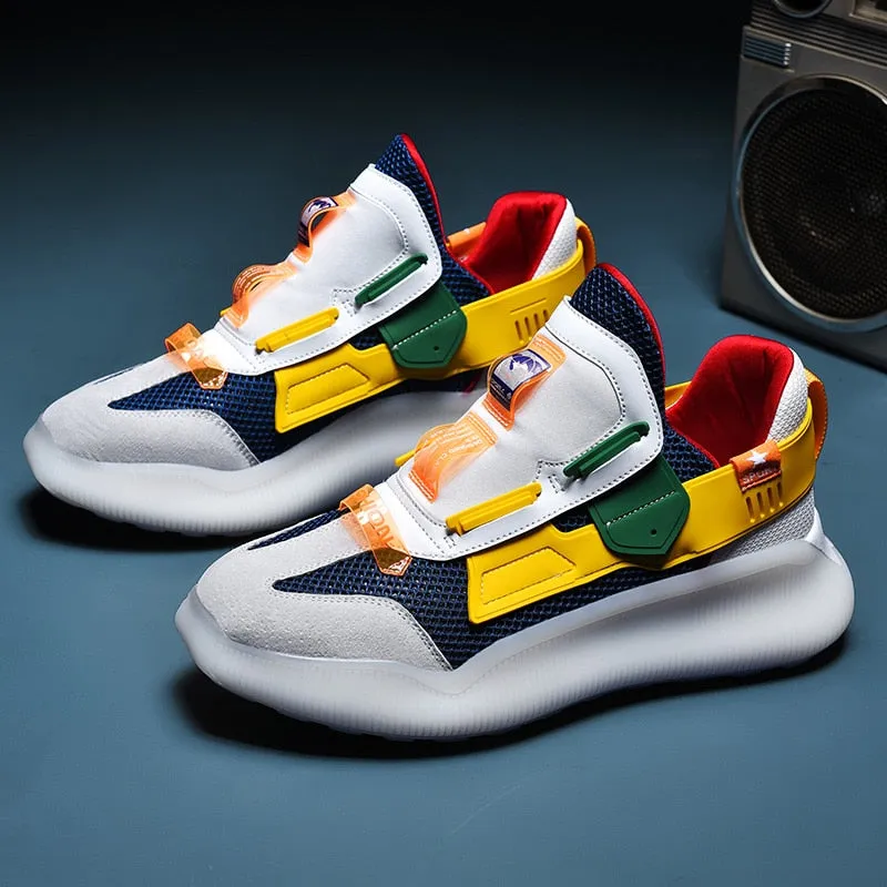Fashion Genuine Leather Running Shoes for Man Outdoor Travel Cushioning Sneakers Breathable Durable Sports Shoes Zapatillas