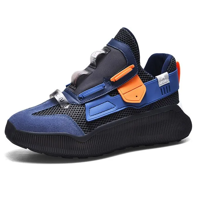 Fashion Genuine Leather Running Shoes for Man Outdoor Travel Cushioning Sneakers Breathable Durable Sports Shoes Zapatillas