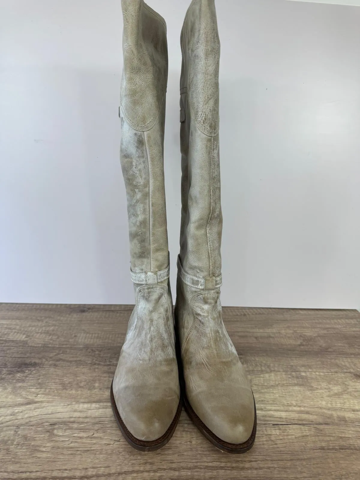 FRYE DORADO TALL DISTRESS LEATHER RIDING BOOTS DISTRESS