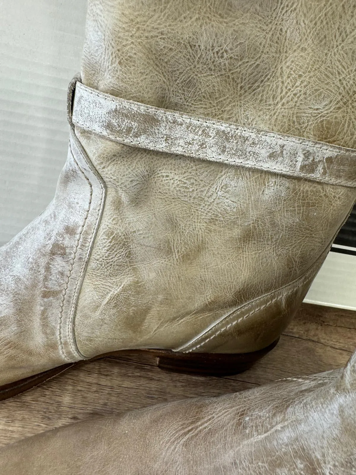 FRYE DORADO TALL DISTRESS LEATHER RIDING BOOTS DISTRESS