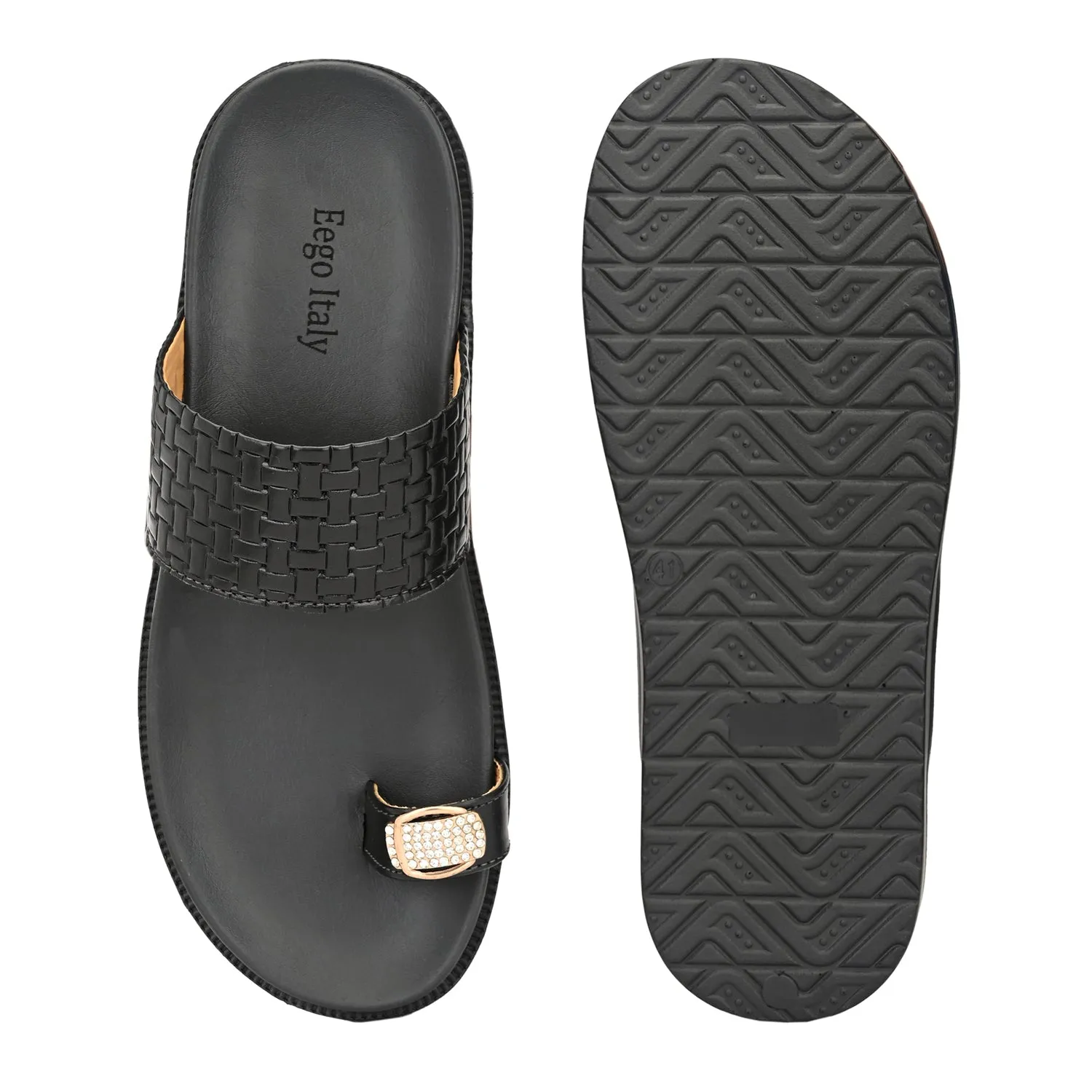 Glam Light Weight Padded Ethnic / Casual / Party Slippers