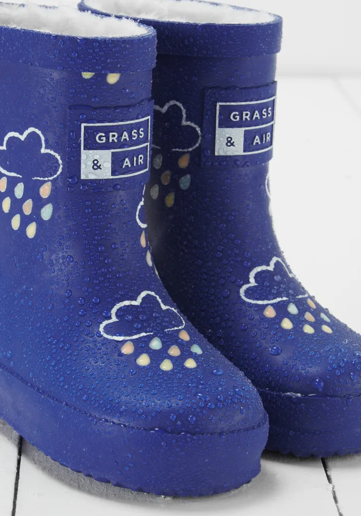 Grass & Air Wellies | Teddy Colour Changing | Ink Blue