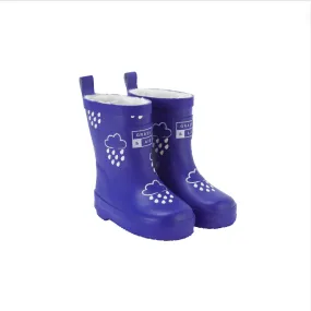 Grass & Air Wellies | Teddy Colour Changing | Ink Blue
