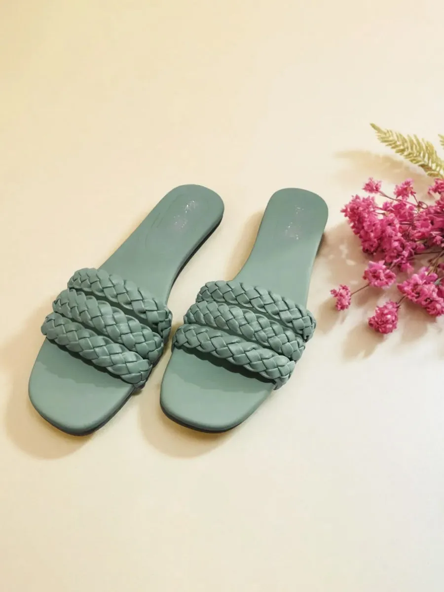 Green | Casual Slippers for women