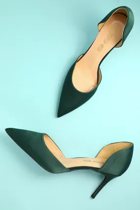 JOSKAA Woman Elegant high heel Dark Green Stiletto Heels