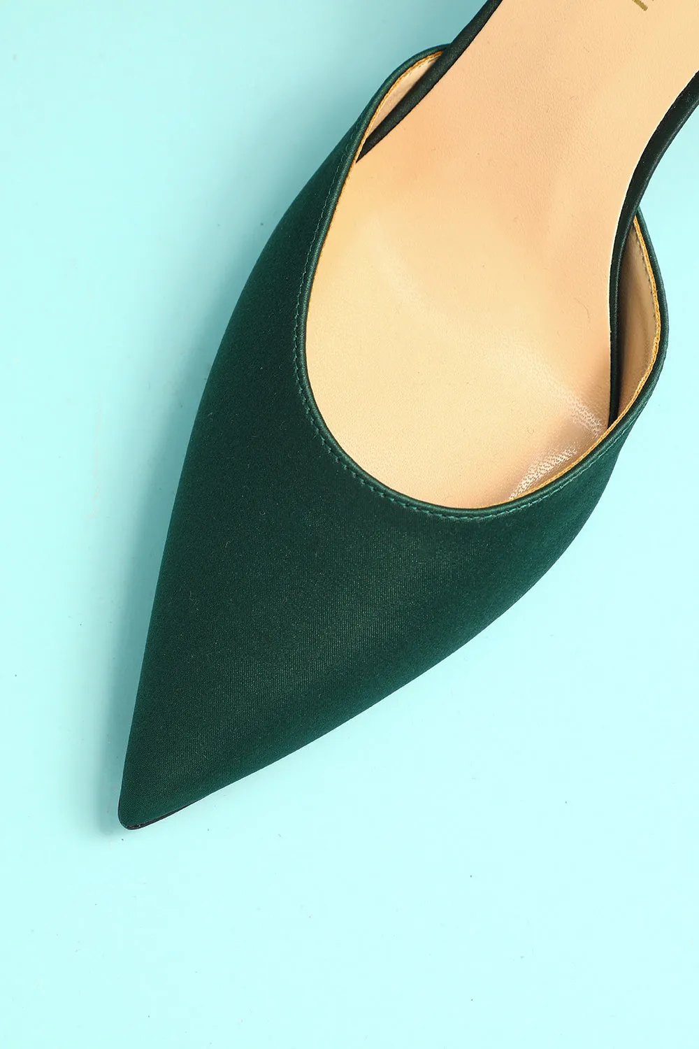 JOSKAA Woman Elegant high heel Dark Green Stiletto Heels