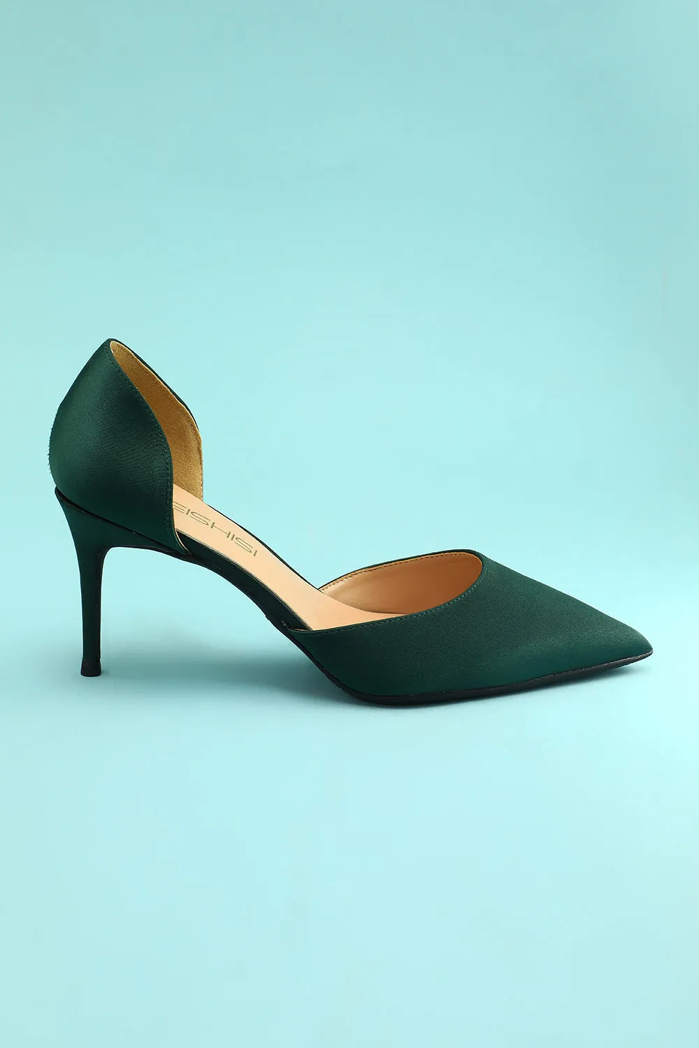 JOSKAA Woman Elegant high heel Dark Green Stiletto Heels