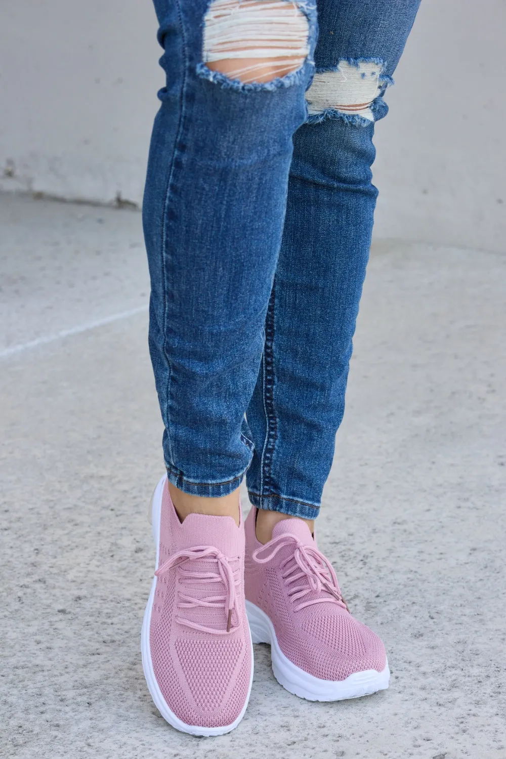 Lace-up Round Toe Athletic Shoes