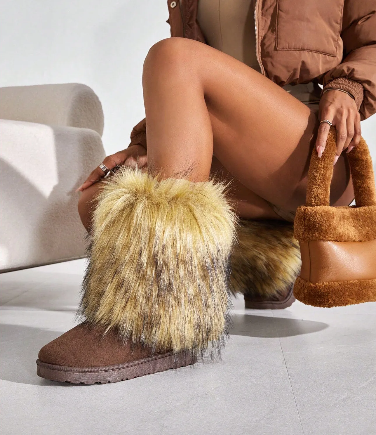 Lavatera Platform Fur Snow Boots