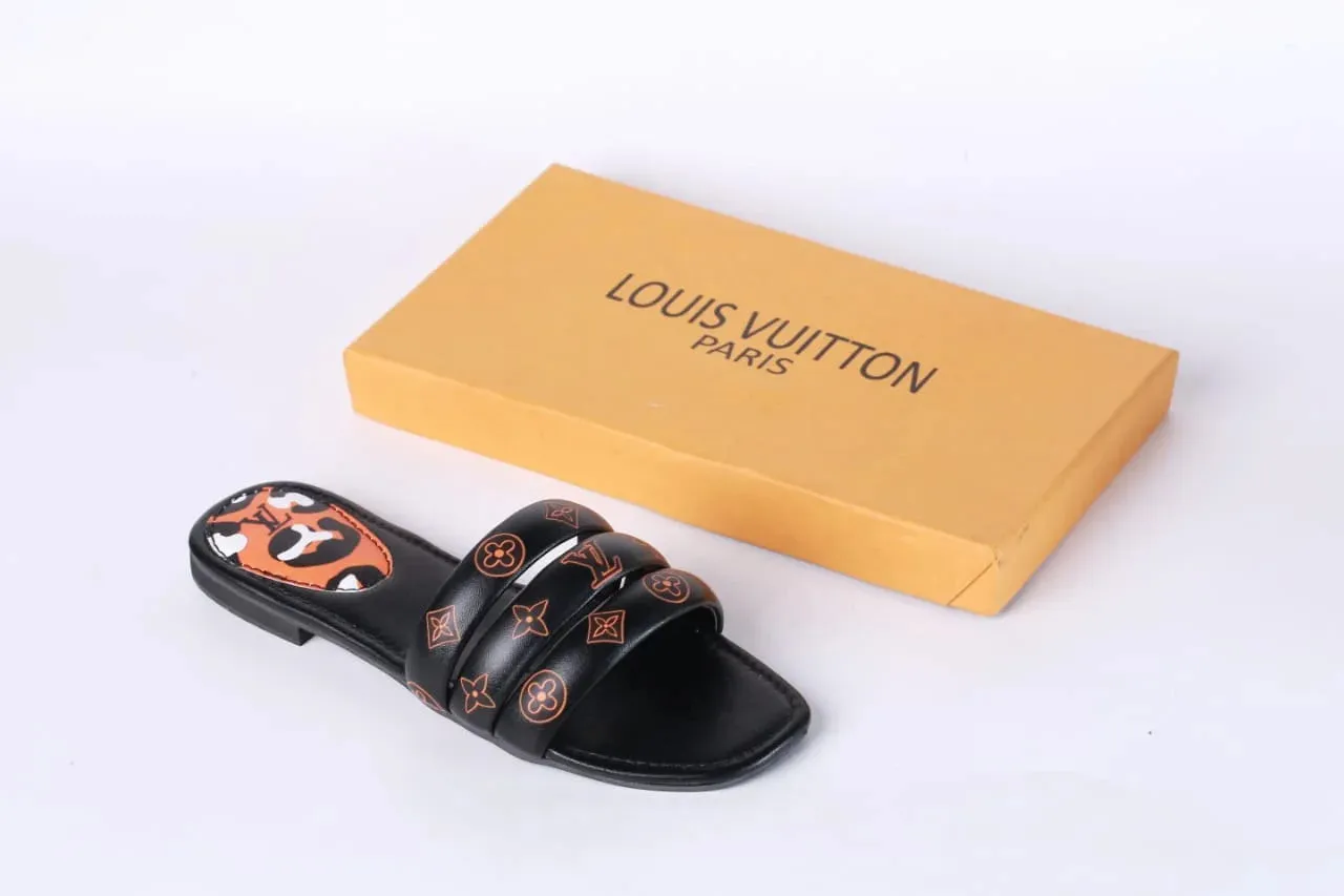 LV CASUAL SLIDES - BLACK