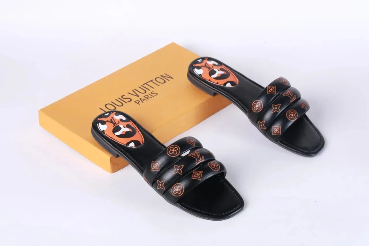 LV CASUAL SLIDES - BLACK